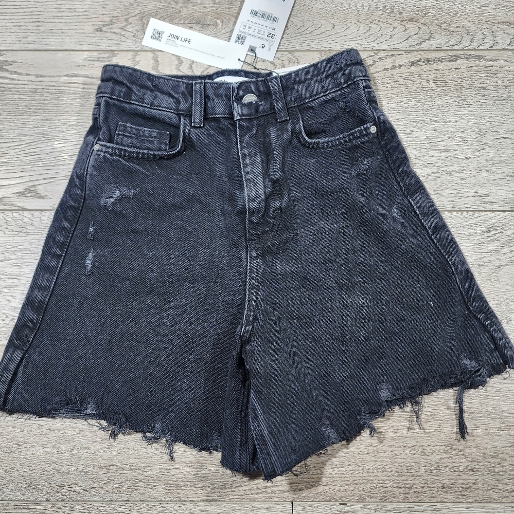 Zara High-rise short jeans